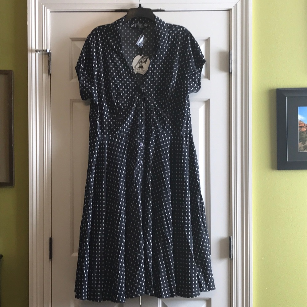 Black and white dress.
